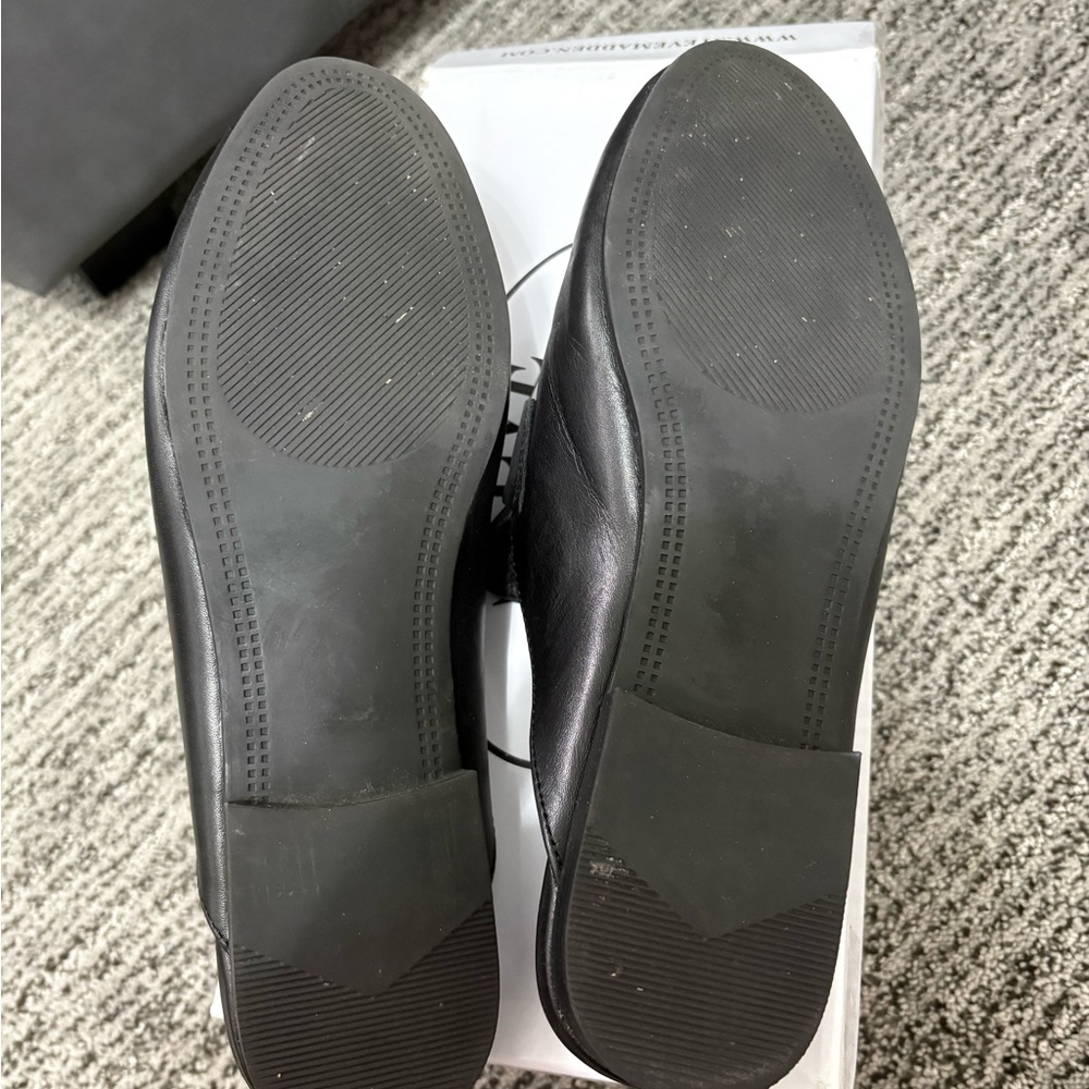 Steve Madden Kandi Black Leather Loafers - Picture 3 of 6